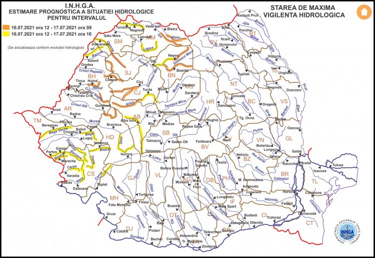 După avertizările de ploi torenţiale, în Maramureş avem COD PORTOCALIU de INUNDAŢII