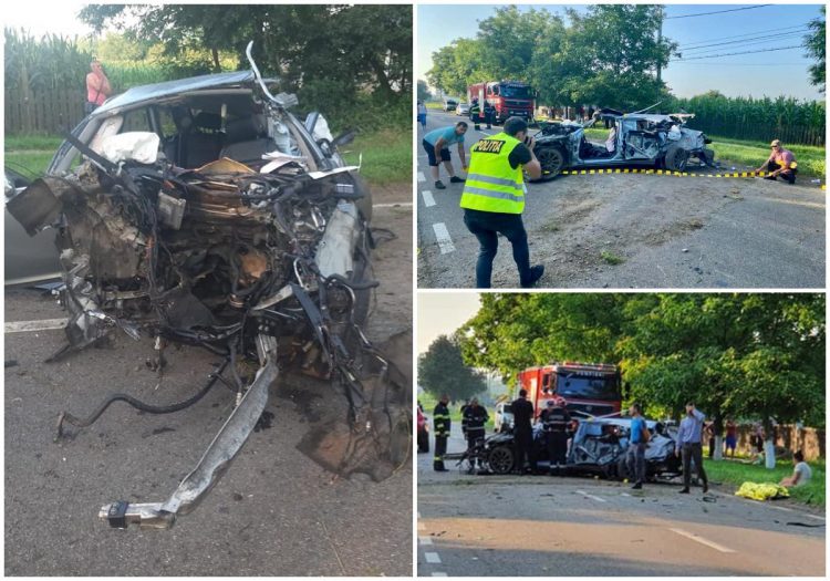 Doi tineri au murit într-un Audi cu volan pe dreapta, după ce au băut o sticlă de whisky