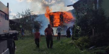 72 de stupi, plini cu albine, miere și ceară, au ars în Maramureș