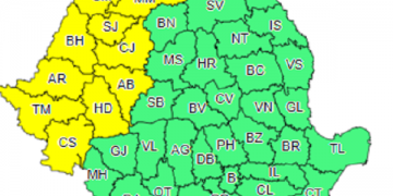 ÎNCEP CODURILE GALBENE! Alertă meteo de ploi torențiale, vijelii și grindină pentru Maramureş