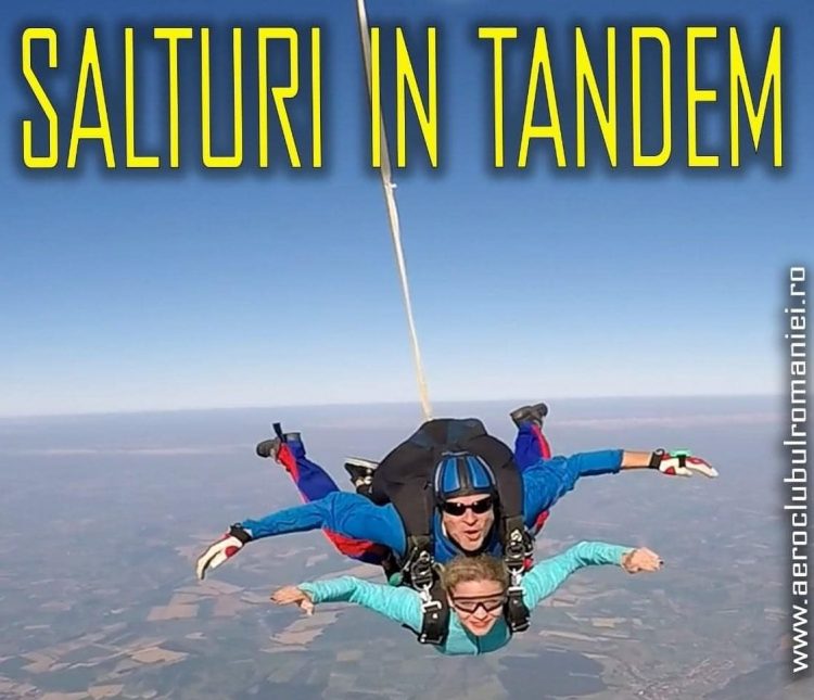 Salturi în tandem la Aeroclubul Baia Mare
