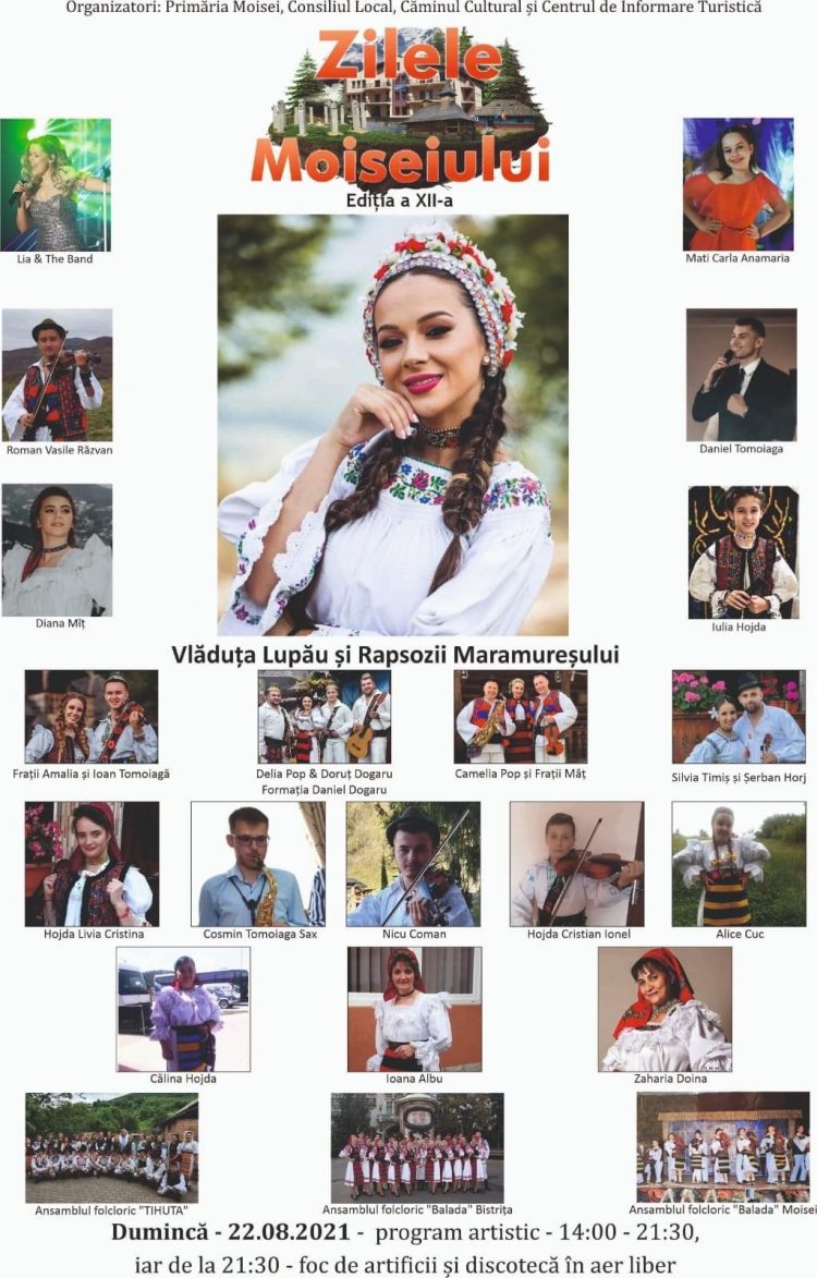 22 AUGUST – VLĂDUȚA LUPĂU ȘI RAPSOZII MARAMUREȘULUI LA SĂRBĂTOAREA COMUNEI MOISEI