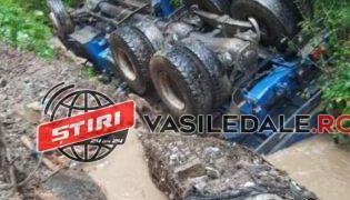 S-A RĂSTURNAT CU BASCULANTA ÎNTR-O VALE DIN BORȘA