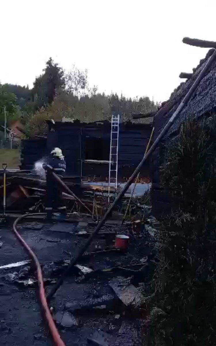 PRĂPĂD LA BORȘA – CINCI IMOBILE MISTUITE DE FLĂCĂRI. O PERSOANĂ TRANSPORTATĂ LA SPITAL