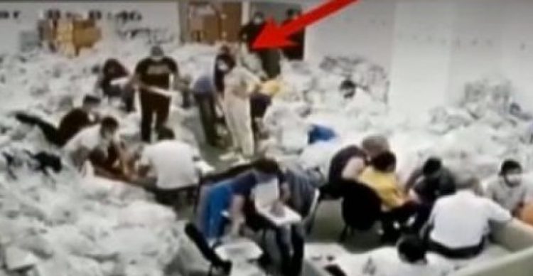 Clotilde Armand, filmată în sala de sortare a voturilor