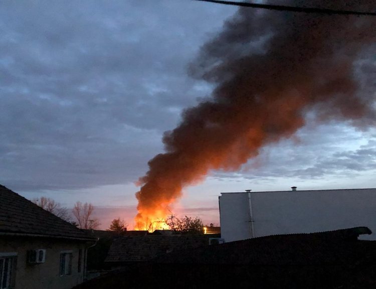Incendiu la o hală de pe Strada Horea din Baia Mare