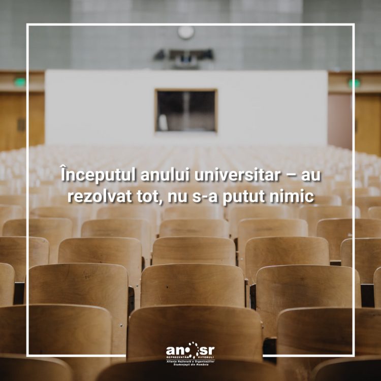 ANOSR critică guvernul pentru bătaia de joc cu care a tratat începerea anului universitar