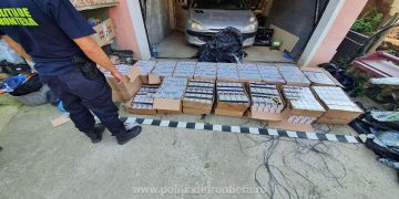 Percheziție la Rona de Sus și acțiuni ,,în forță” în urma cărora s-au confiscat aproximativ 19.000 pachete țigări