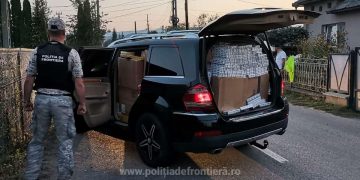 Focuri de armă la Sighetu Marmaţiei şi la Năneşti pentru oprirea în trafic a două autoturisme încărcate cu ţigări de contrabandă