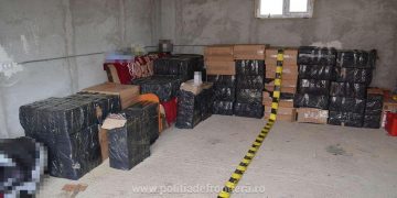 Peste 43.000 pachete țigări, în valoare de 100.000 de euro, confiscate la frontiera de nord a României