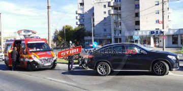 FOTO: MOTOCICLIST DIN MARAMUREŞ, ACCIDENTAT PE PODUL DECEBAL DIN SATU MARE