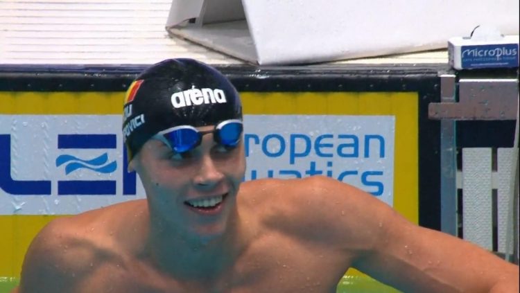 CAMPIONATUL EUROPEAN ÎN BAZIN SCURT/KAZAN 2021David Popovici, medalie de aur în proba de 200 m liber