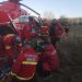 Bărbat strivit de cai şi de căruţa plină de lemne în zona Şugău. A fost transportat în stare gravă cu elicopterul SMURD la Spitalul Judeţean – foto