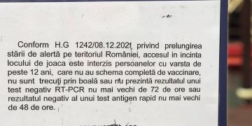 Copiii peste 12 ani au voie la locurile de joacă doar cu certificat verde