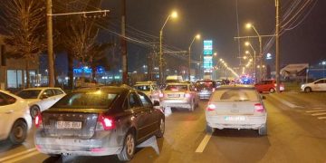 Cabluri de troleu căzute, trafic aglomerat pe Bulevardul București din Baia Mare