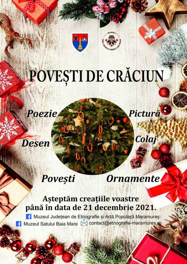 Poveşti de Crăciun, concurs de desene, poezii, ornamente, colaje sau povești, destinat copiilor, organizat de Muzeul Județean de Etnografie și Artă Populară