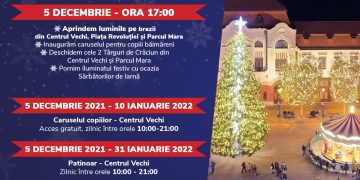 Petrecere mare în Baia Mare. Târgul de Crăciun a fost deschis