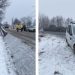 Dezastru pe şoselele judeţului din cauza poleiului. Accidente şi maşini răsturnate