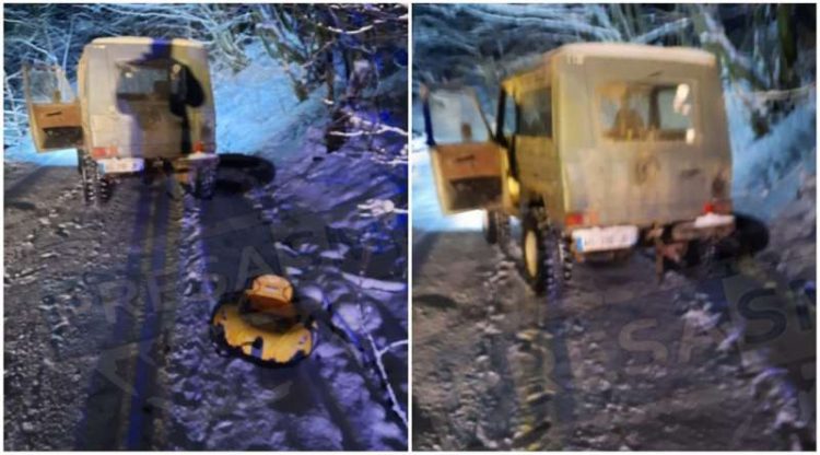 Tragedie la Negreşti Oaş. Traşi după maşină pe un colac tubby, un tânăr şi două fete s-au izbit de copac. Bărbatul a decedat, fetele sunt în stare gravă