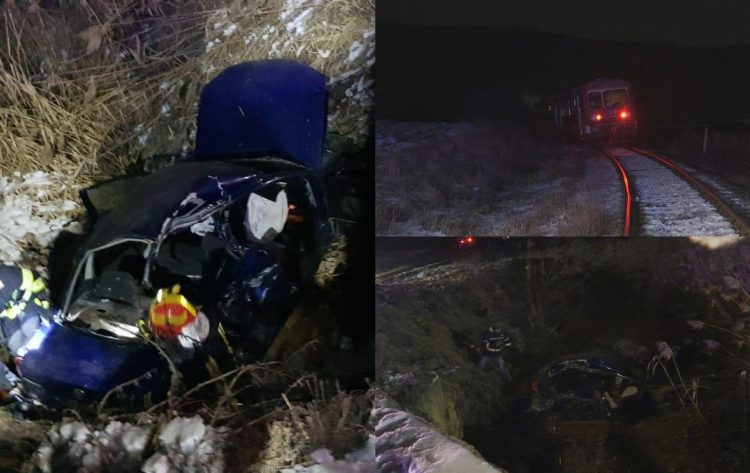 Tragedie în judeţul vecin. Doi fraţi minori au murit, după ce maşina în care se aflau a fost lovită de tren