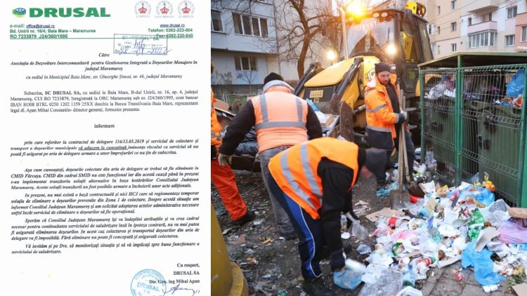 EXCLUSIVITATE: Baia Mare din nou în pericol să rămână sub gunoaie. Drusal amenință Consiliul Județean