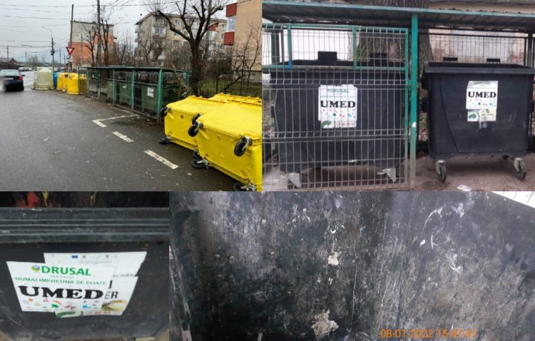 FOTO/VIDEO: Razboiul gunoaielor continuă! Băimărenii sunt bătaia de joc a Drusal care a scos din folosință pubelele primăriei, înlocuindu-le cu unele sparte și mizerabile