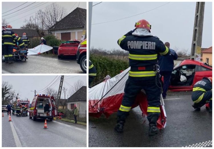 Un şofer a intrat cu maşina într-un stâlp. În urma accidentului a decedat