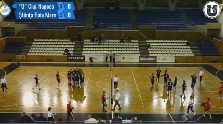 Volei. Divizia A1. Victorie de două puncte pentru Știința Explorări Baia Mare cu Universitatea Cluj