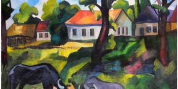 Expoziție de pictură realizată de Petre Abrudan, pictorul reprezentativ pentru arta transilvăneană