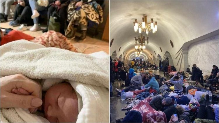 Miracol în timp de război. Un bebeluș s-a născut într-o stație de metrou din Kiev