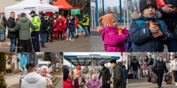 Imaginile suferinței poporului ucrainean. Mii de femei, bătrâni și copii așteaptă în frig ca să ajungă în România