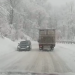 Trafic rutier în condiţii de iarnă. Pasul Gutâi este blocat. VIDEO