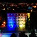 Clădirea Primăriei Baia Mare, iluminată în culorile drapelului Ucrainei