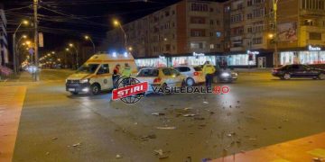 Accident în Baia Mare. O șoferiță de 20 de ani a intrat cu mașina în autospeciala poliției, care transporta un bărbat încătuşat