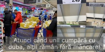 Criză de alimente în magazinele din Baia Mare! Guvernul zice să fim liniștiți, dar rafturile sunt goale. FOTO