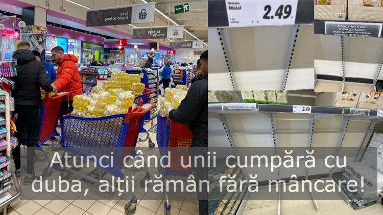 Criză de alimente în magazinele din Baia Mare! Guvernul zice să fim liniștiți, dar rafturile sunt goale. FOTO