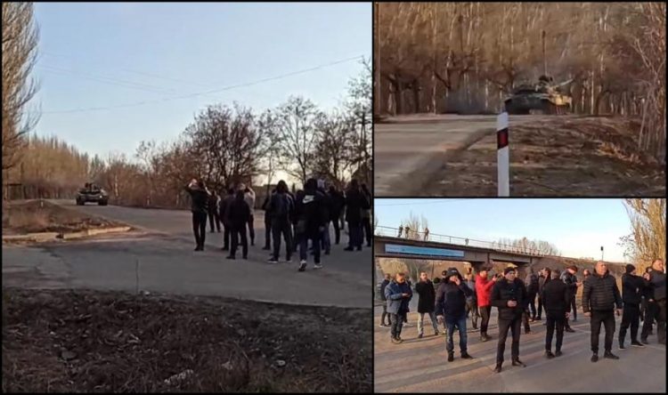 Momentul în care un soldat rus se predă cu tot cu tanc, pentru o sumă de bani şi cetăţenia ucraineană