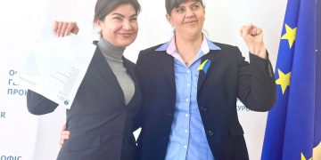 Procurorul-şef european Laura Kӧvesi a mers în Ucraina