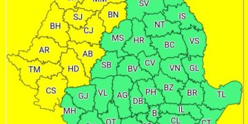 COD GALBEN: Maramureșul va fi lovit de ploi, grindină și vijelii începând cu ora 16