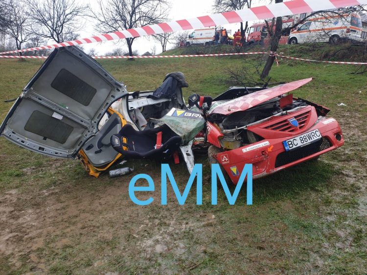 Două accidente produse pe etapa de la Codru Butesii de la Raliul Maramureșului. Intervine elicopterul SMURD