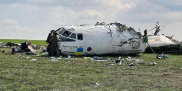Prima imagine cu avionul ucrainean An-26, prăbușit la Zaporojie
