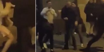 Bătaie cruntă filmată în fața unui club din Cluj-Napoca. Nouă francezi și-au împărțit pumni și picioare, chiar sub ochii bodyguarzilor