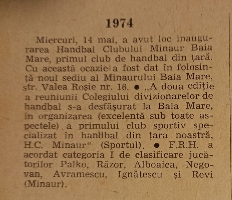 La mulți ani, Minaur! Se fac 48 de ani de la înființarea clubului