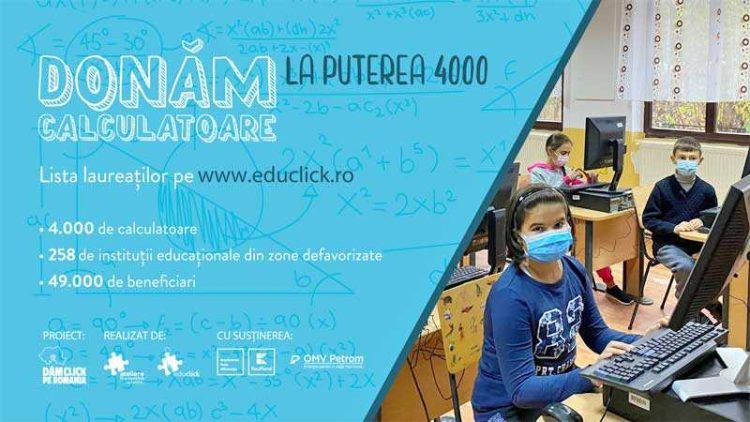 “Dăm Click pe România” a adus calculatoare în 17 școli din Maramureș