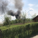 Incendiu violent la Coltău. Ard o casă şi o şură – foto