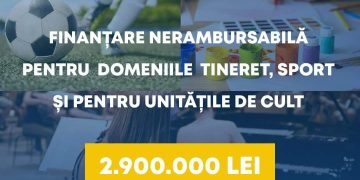 2.900.000 pentru asociațiile non-profit, fundațiile, cluburile sportive și unitățile de cult