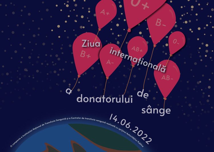 14 iunie – Ziua Mondială a Donatorului de Sânge. Toţi cei care pot salva vieţi sunt aşteptaţi la Centrul de Transfuzie Sanguină