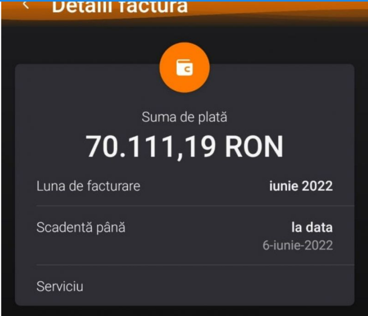 Factură uriașă primită de o sigheteancă. Trebuie să plătească 70 mii de lei