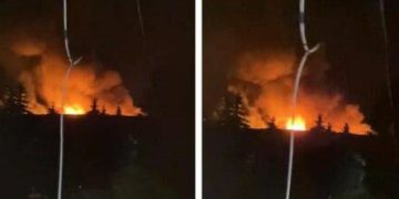 Incendiu violent la Sighetu Marmației. Nor uriaș de fum toxic