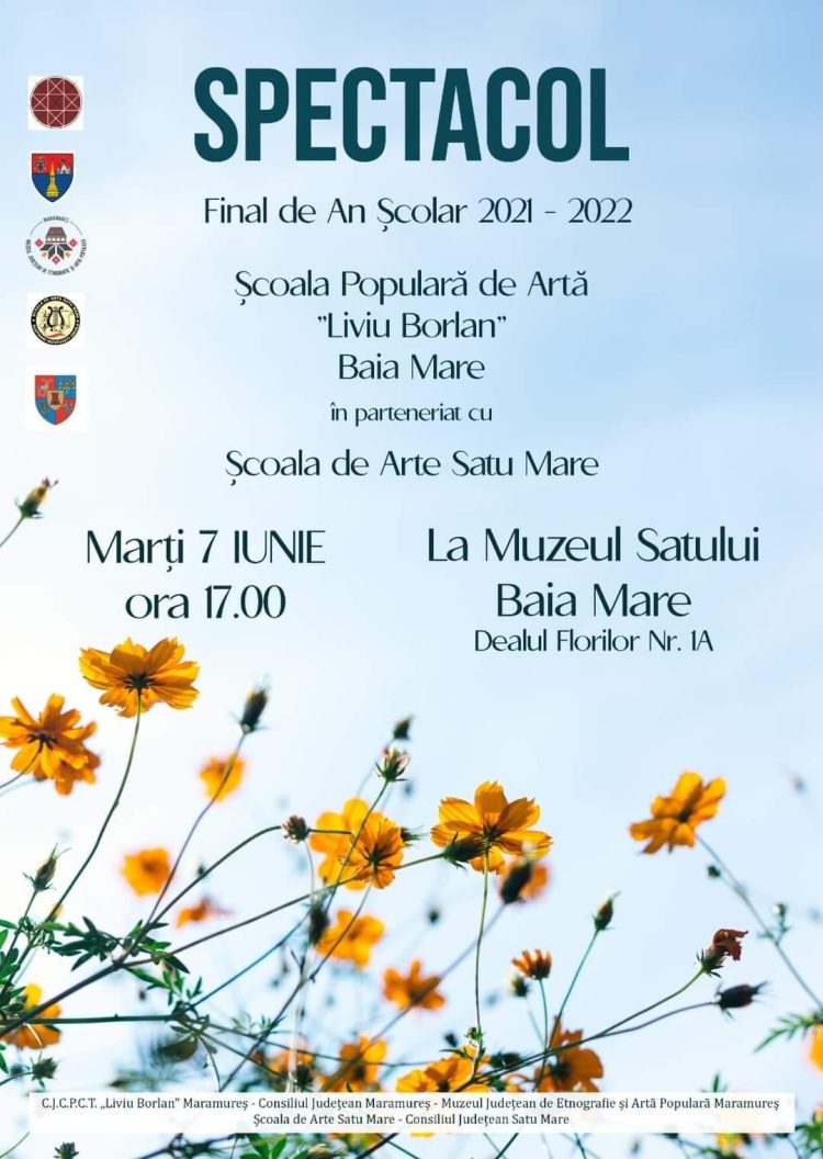 Spectacol de Final de An Școlar la Școala Populară de Artă ”Liviu Borlan” Baia Mare